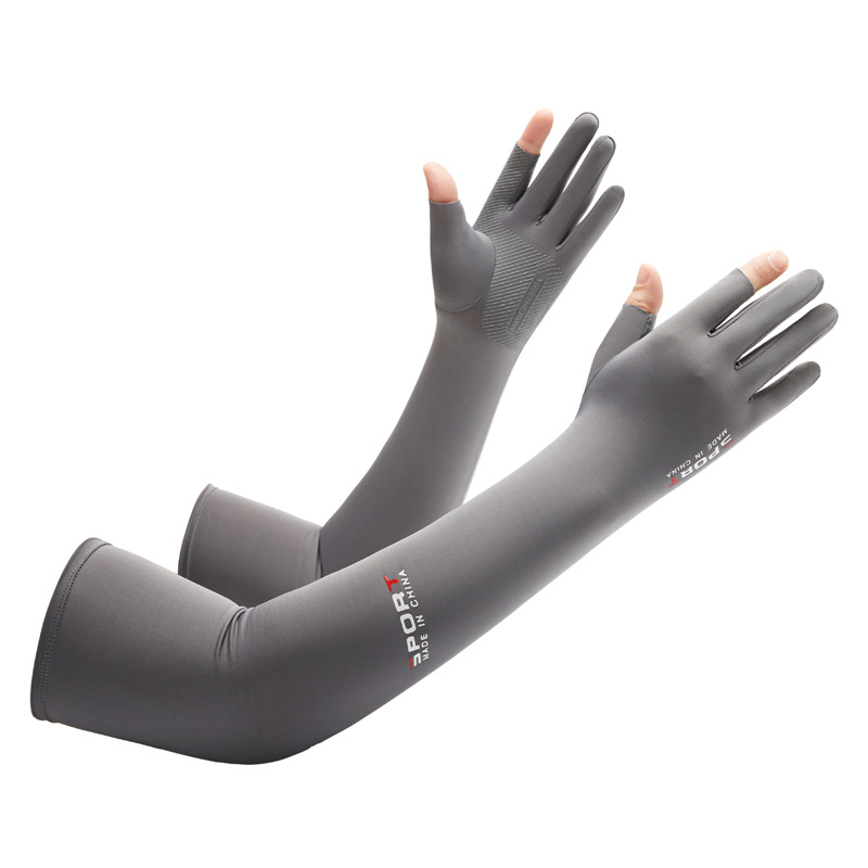 Manchons de protection solaire en soie glacée pour hommes et femmes Sports de plein air équitation conduite gants fins respirants antidérapants anti-transpiration_voghion.com