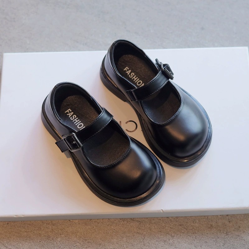 Girls Princess Shoes Children's Leather Shoes Summer British Style Women's Treasure Single-layer Shoes Autumn Black Girls Shoes Children's Shoes Summer