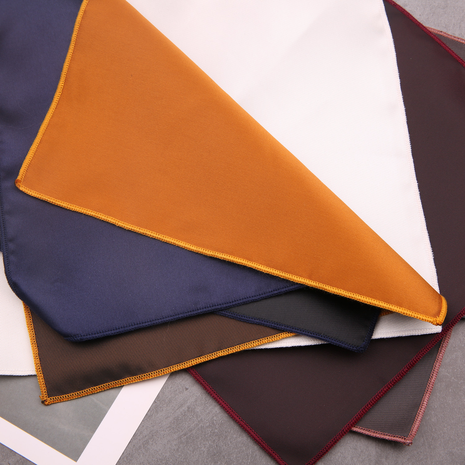 Men's Small Square Square Suit Pocket Square Dress Breast Square Solid Color Suit Wedding Black Wine Red Milk White Coffee