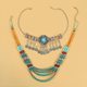 Ethnic style forehead decoration necklace dual-use 4-layer rice beads bohemian travel photography performance decoration hair accessories female handmade