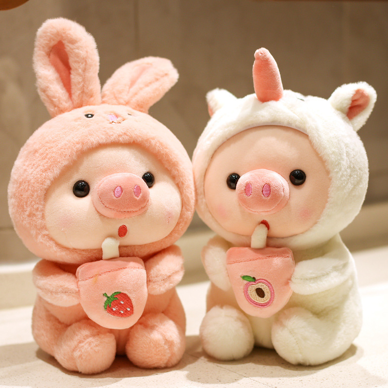 ミルクティー豚の人形かわいいウサギの人形の逸品の子供機の人形のかわいいウサギの人形の卸売り|undefined