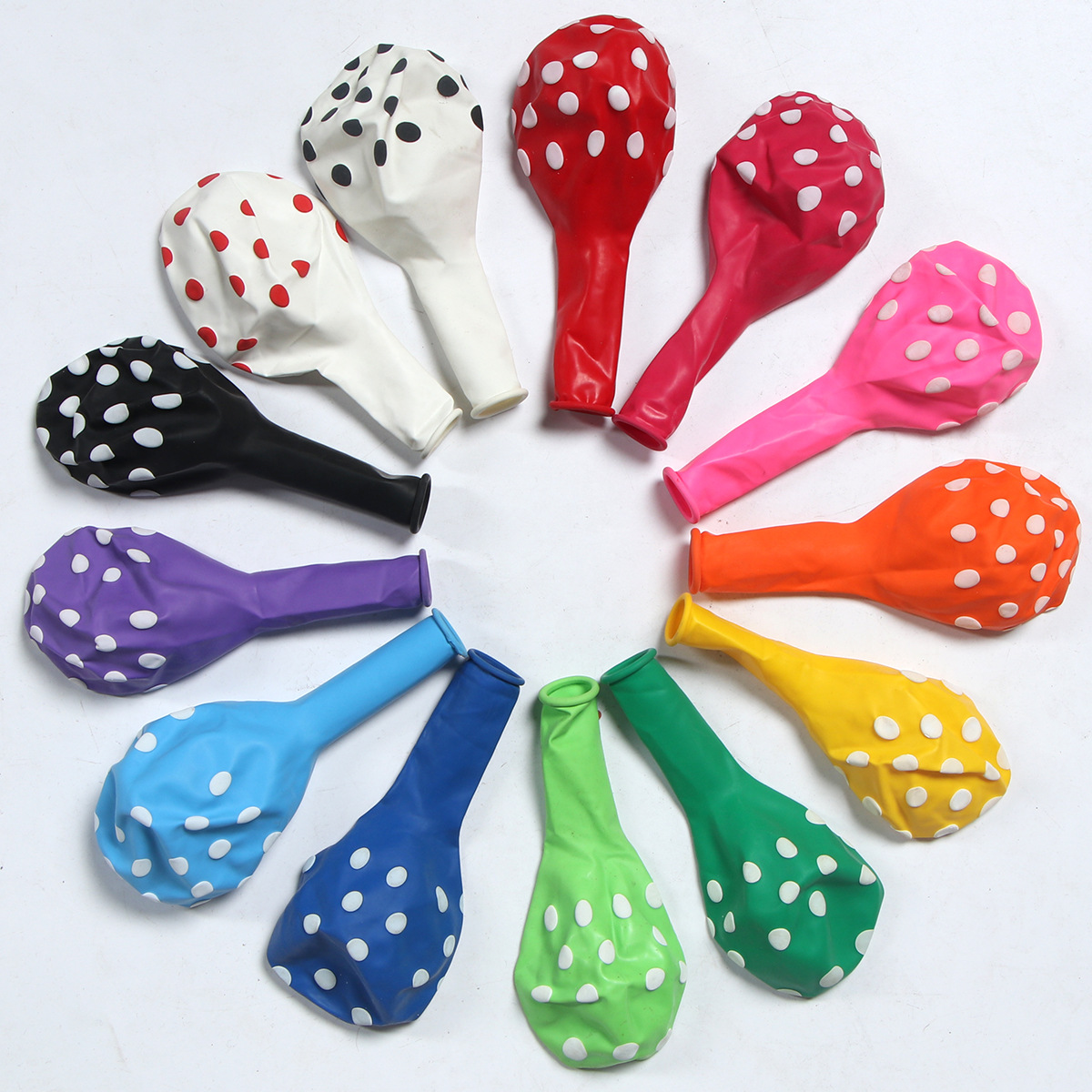 12-inch 2.8g thick polka dot balloon wedding room decoration birthday party decoration round candy color polka dot balloon
