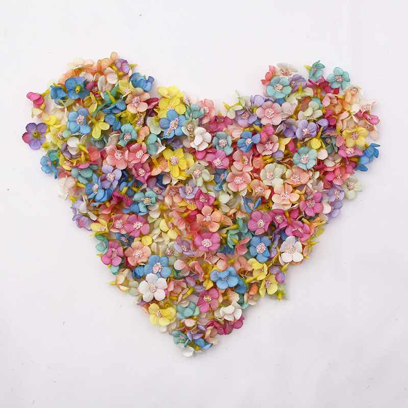 Cross-Border 2cm mini spring color silk flower multicolor daisy flower head artificial flower DIY accessories home wedding decoration