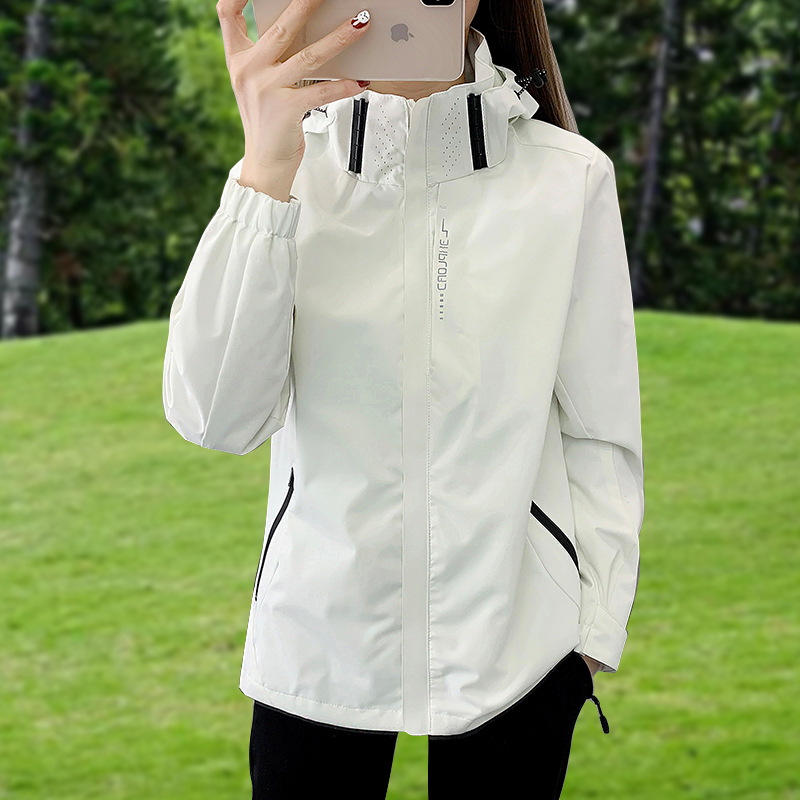 Sports jacket spring and autumn thin jacket outdoor couple windproof waterproof coat windbreaker 6266 popular single-layer clothes set