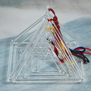 Quartz Crystal Pyramid Yoga Musical Instrument Professional Transparent Four Corner Music Frame Dummy Therapy Musical Instrument