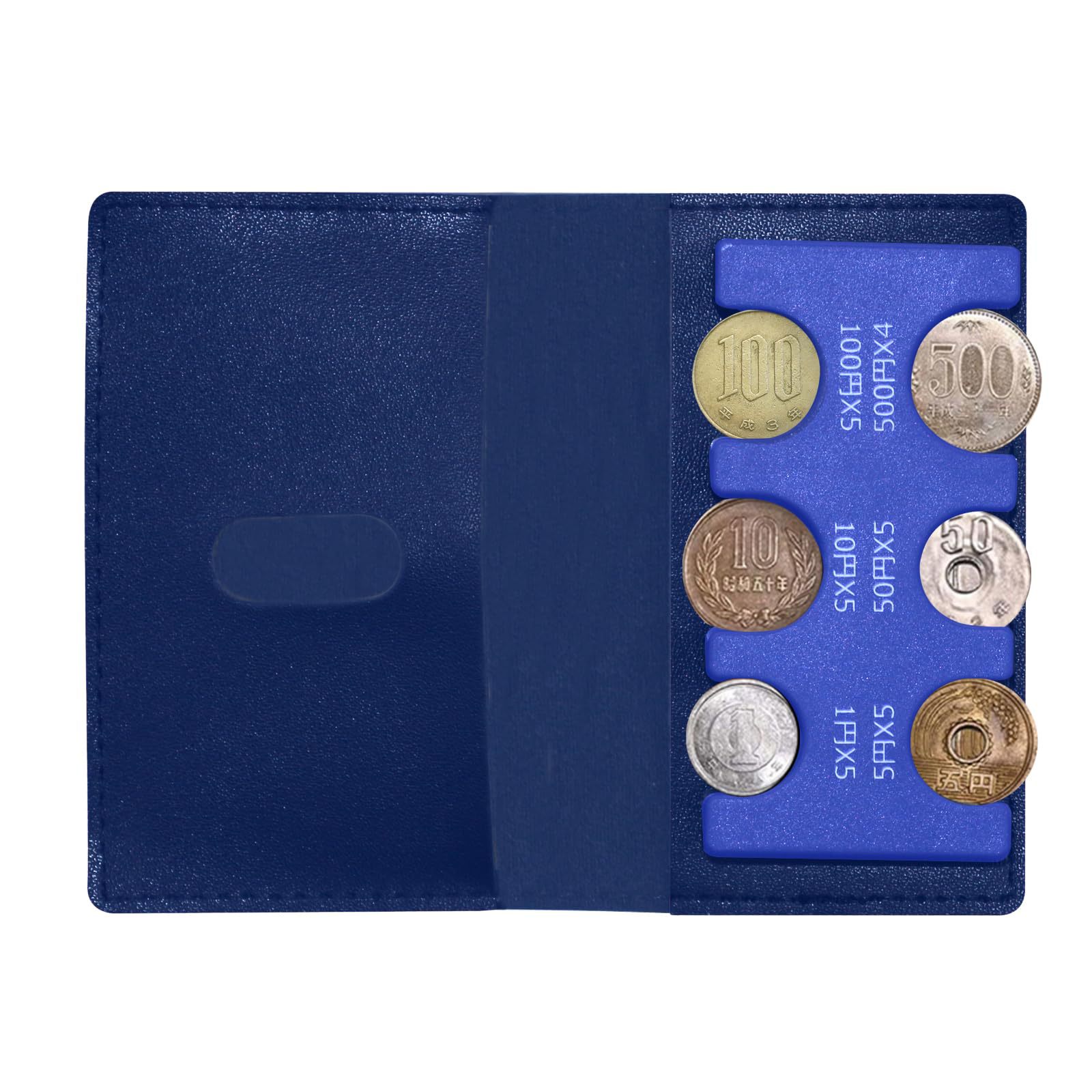 Spot Japanese plain leather tri-fold coin holder Hook & loop detachable coin bag coin purse card holder
