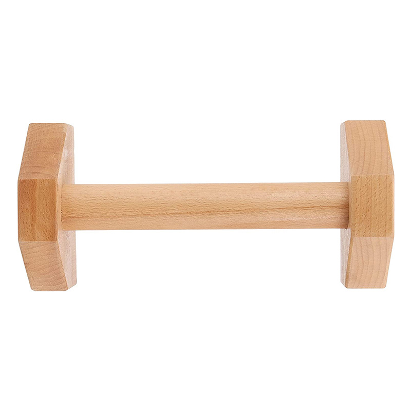 Wooden Push-up Bracket Men's Exercise Assistant Solid Wood Russian Stand-up Wooden I-shaped Russian Stand