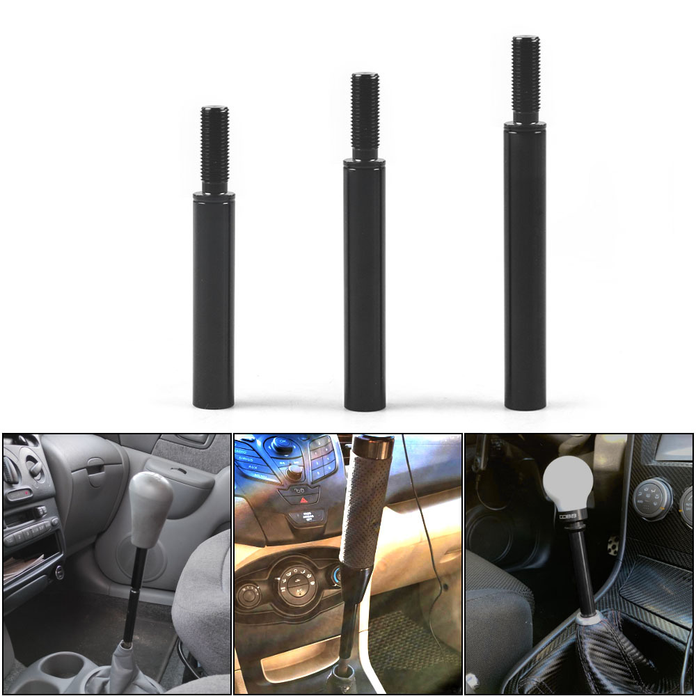 Car modified gear head extension rod aluminum alloy gear rod extender 3/3.5/4 inch M10X1.5