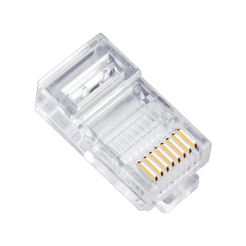 Super six shielded crystal head RJ45 network cable jumper connector six crystal head shielded crystal head
