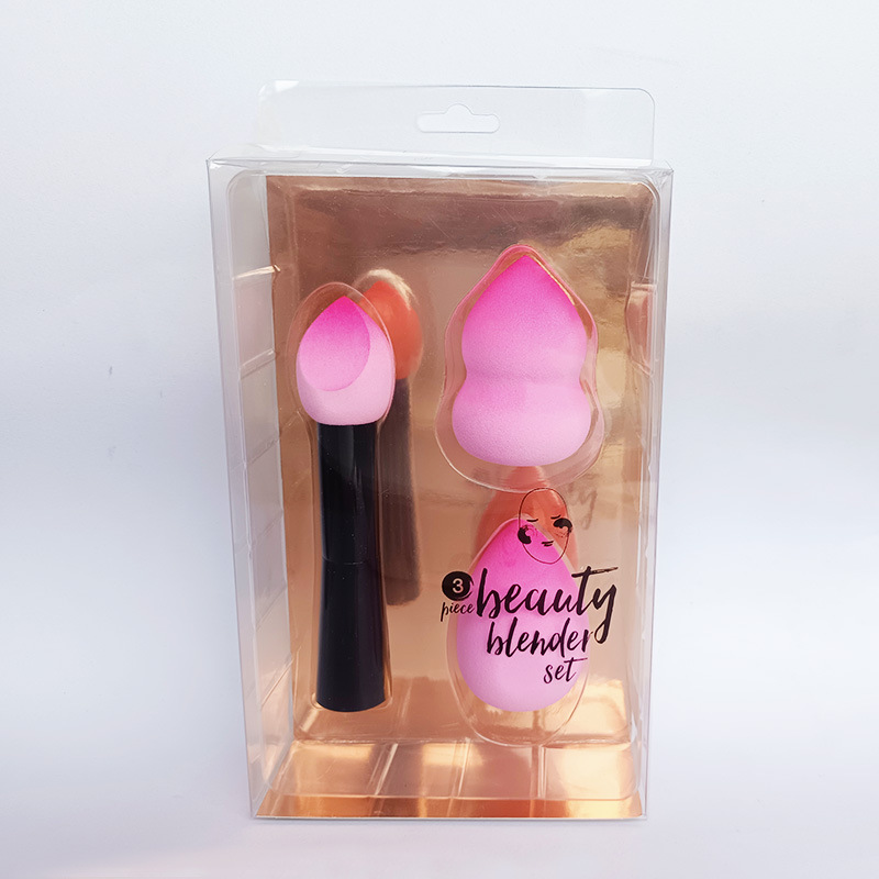 Sunny Gradient Gift Set Powder Puff Soaking Large Non-Latex Marble Beauty Egg Combination Sponge Head Brush