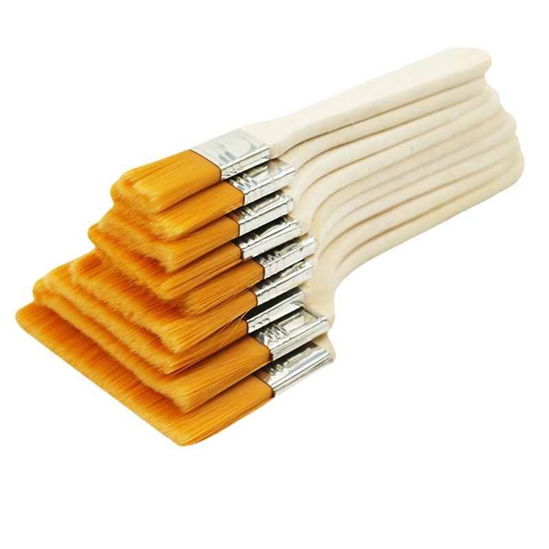 Nylon wool board brush painting brush oil painting paint wooden handle brush art brush barbecue brush nylon food brush