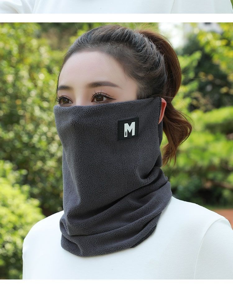 Autumn and Winter mask men and women thickened extra large riding neck neck protection windproof cold-proof Korean style cold-proof mask Scarf mask_voghion.com