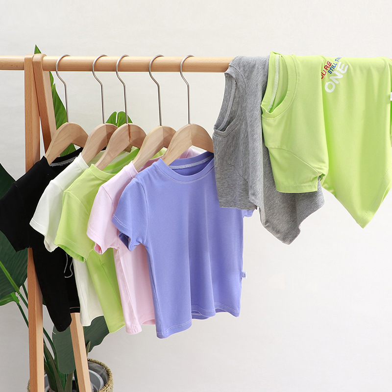 2024 summer new boys and girls t-shirt baby casual children's short sleeve t-shirt a generation of Korean children's clothing