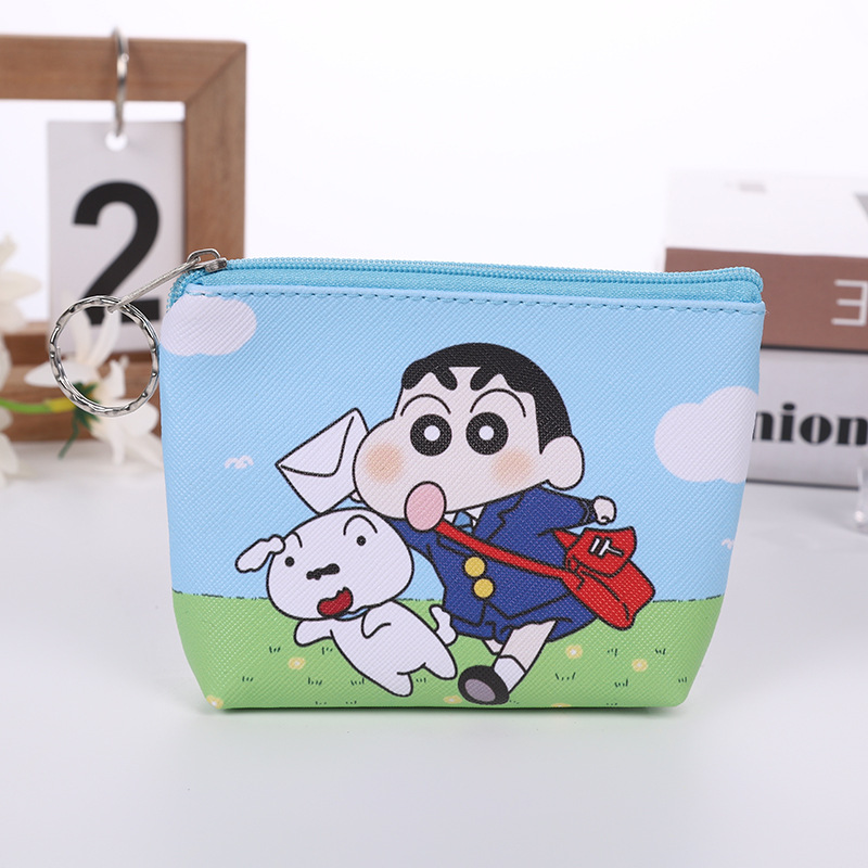 New Crayon Shin Children's Cartoon Bag Coin Purse Simple Men's and Women's Student Wallet Storage Bag Factory Direct Supply