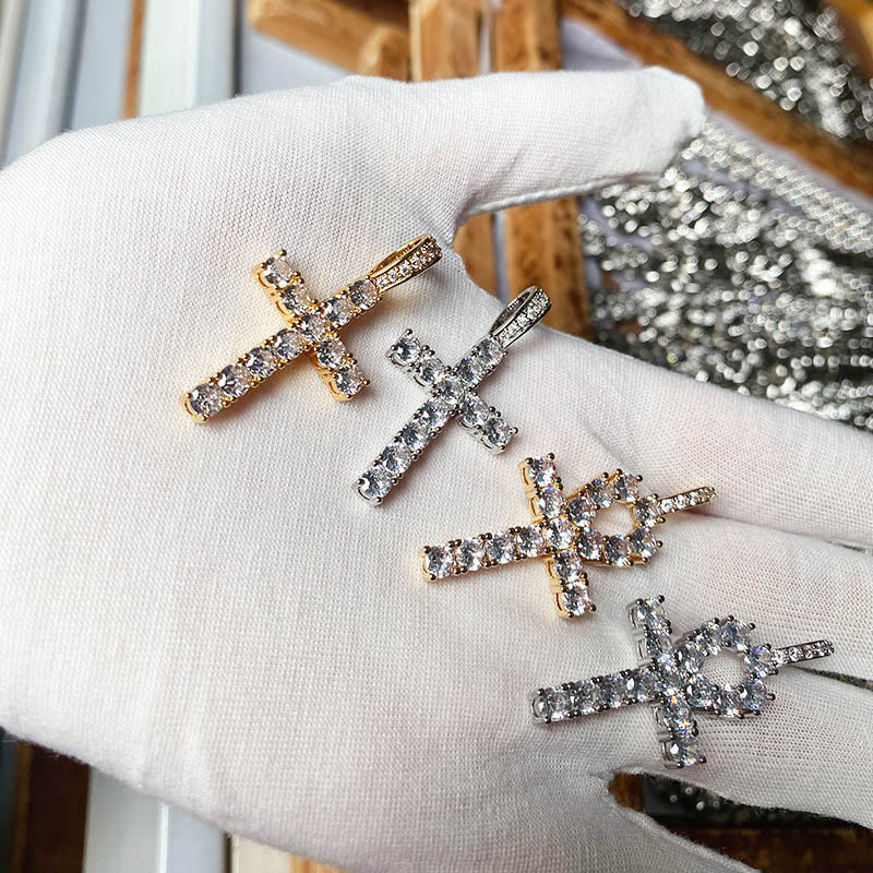 American Style Twist Chain Cross Men's Simple Jewelry Casual Pendant Hip-Hop Necklace Pendant Men's Explosive Cross