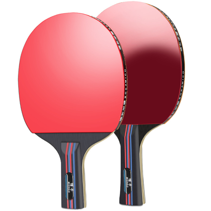 Boca table tennis racket wholesale 2 genuine finished racket high elasticity beginner children Primary School students horizontal racket straight racket