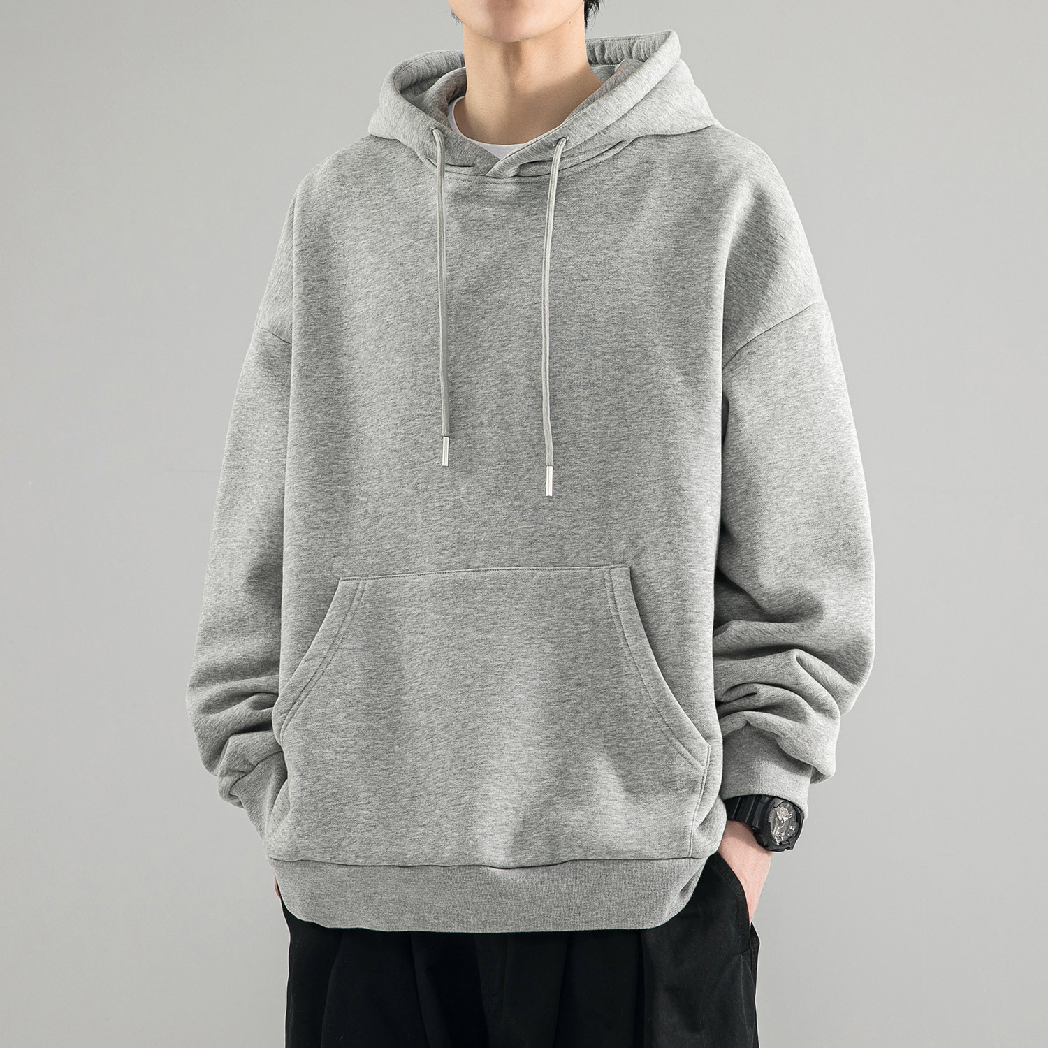 Hooded sweater men's 2023 new spring and autumn top Japanese fashion brand boys loose hoodie coat wholesale