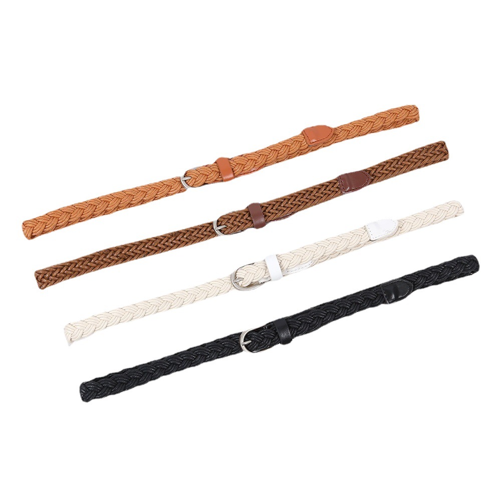 in stock retro ladies twist woven belt Korean dress decorative belt pants belt manufacturers wholesale