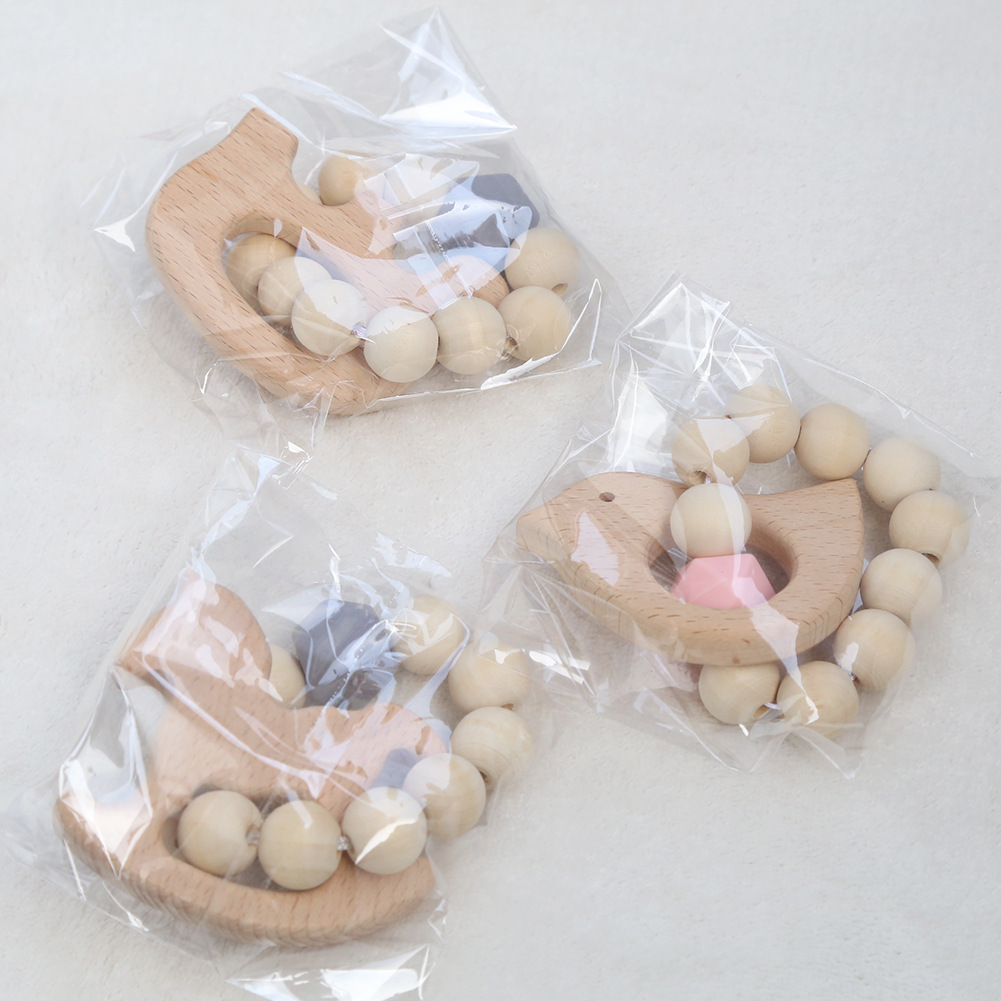 ins Children's Beaded Decoration Baby Wooden Toy Beaded Shooting Props
