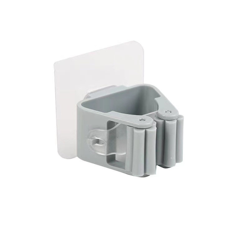 Mop Hook Punch-Free Strong Adhesive Hanger Wall Hanging Toilet Broom Mop Clip Buckle Storage Artifact