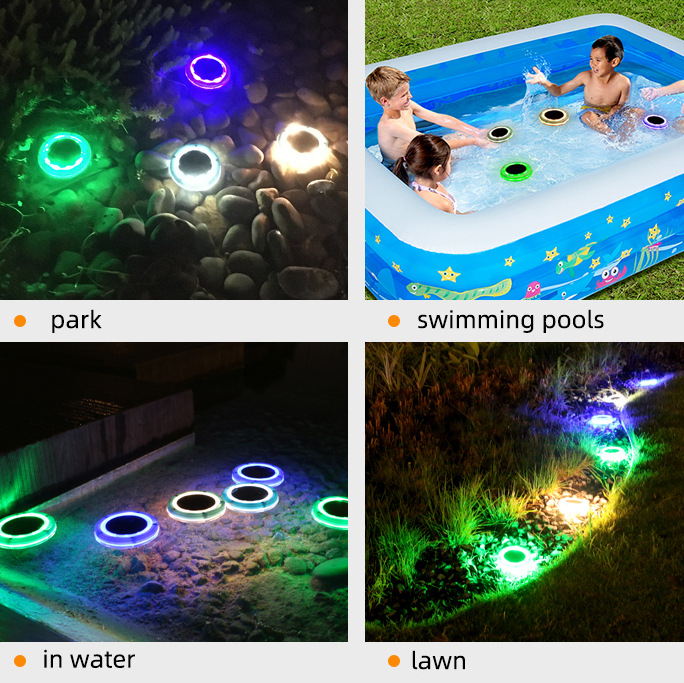 New solar swimming pool lamp garden waterproof decorative lamp courtyard outdoor landscape lamp led induction lawn lamp