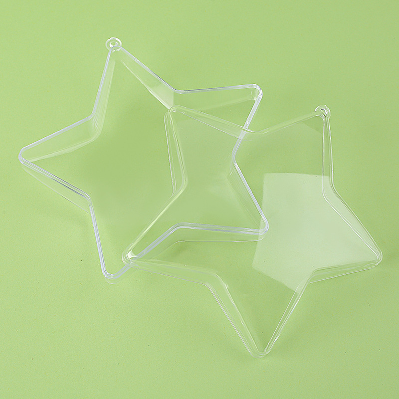 Factory wholesale transparent love candy box Korean-style plastic heart-shaped creative candy box five-pointed star storage box