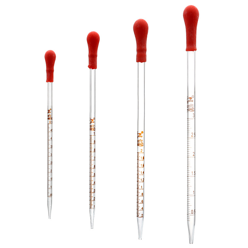 Huida rubber head scale dropper glass dropper 0.5ml1ml2ml3ml5ml10ml glass pipette