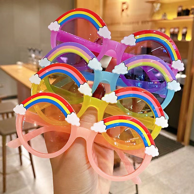 Children's Sunglasses Fashion Rainbow Decorative Glasses Wholesale Trendy Cartoon UV Protection Kids Sunglasses