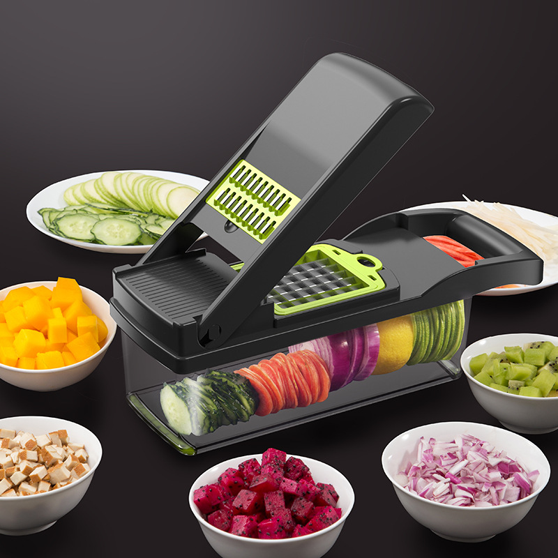 Self-designed Amazon hot-selling vegetable cutting artifact multi-functional dicing shredder grater household kitchen shredder