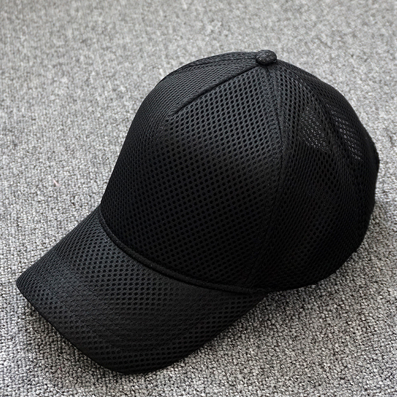 Full Mesh breathable hat men's summer thin high top baseball cap big head circumference peaked cap sun protection sports sun hat