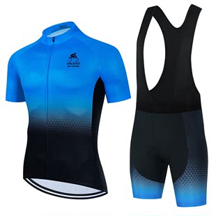 Foreign Trade SALEXO Summer Breathable Men's Riding Suit Mountain Bike Short Sleeve Strap Shorts Clothing
