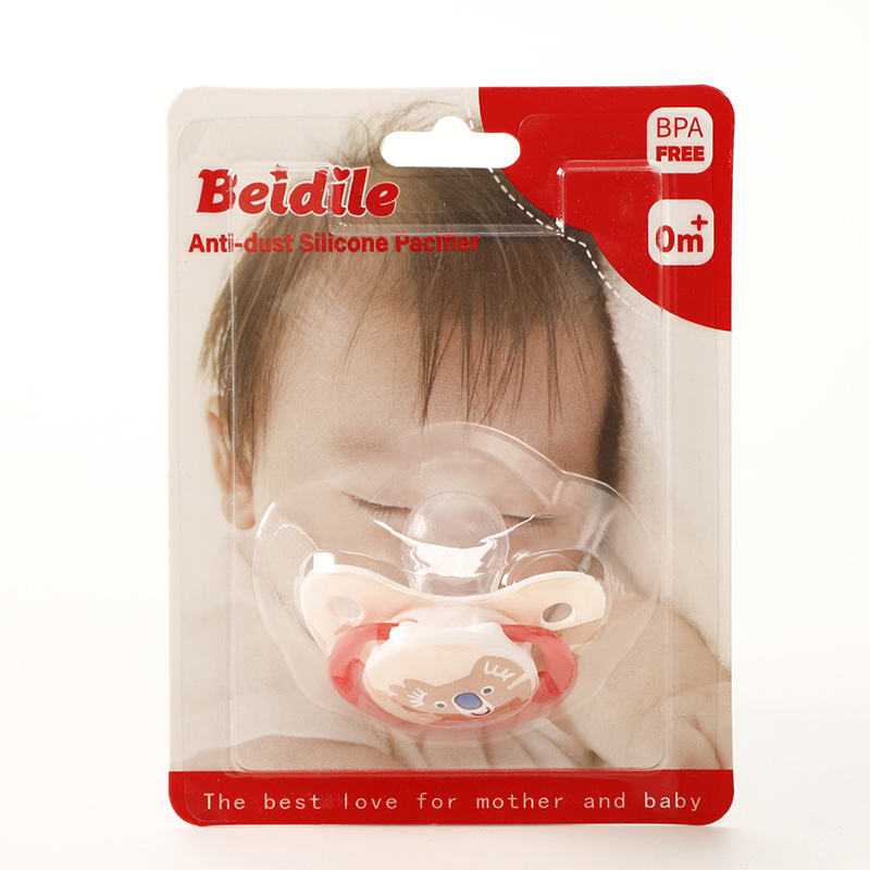 Factory wholesale baby pacifier cartoon animal silicone sleeping pacifier newborn baby pacifier