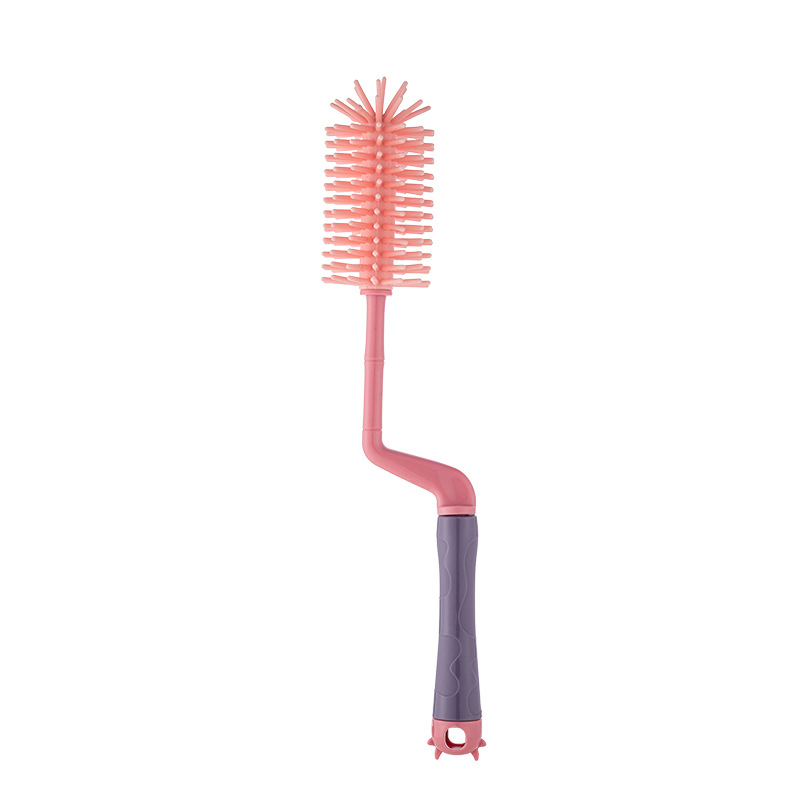 Dorado cloth New Baby silicone bottle cleaning brush 360 degree rotating bottle brush nipple brush 2-piece 6328