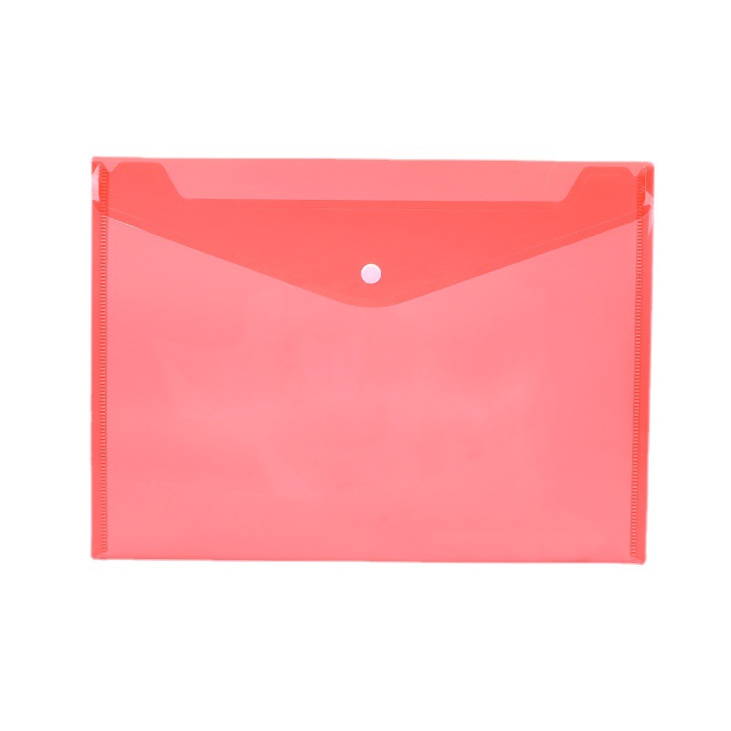 Large Capacity A4 Transparent File Bag Custom PP Thickened A3 Storage Contract File A4 Plastic Snaps Data Bag