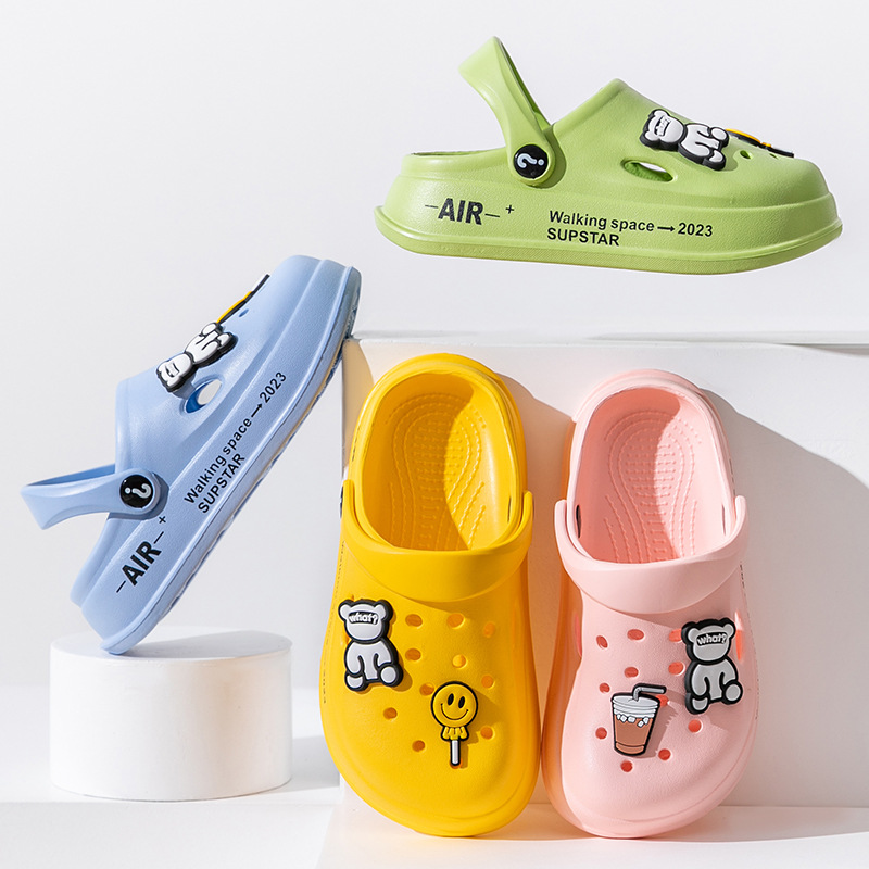 Children's Slippers Summer Girls Non-slip Boys Baotou Children Soft Sole Cave Shoes Baby Slippers Wholesale