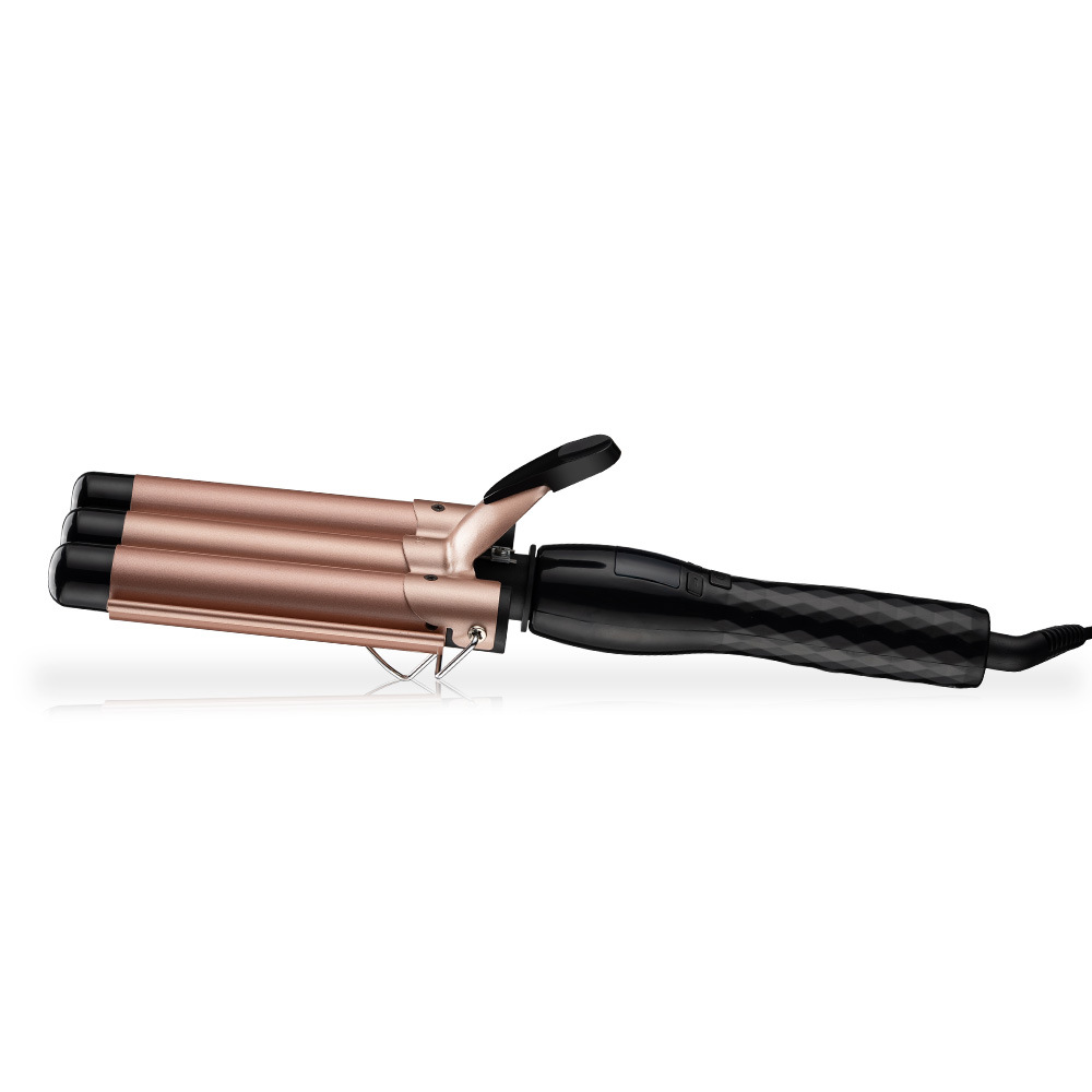 Liquid Crystal three-tube curling iron three-Rod curling iron water ripple hairdressing stick egg roll electric splint cross-border hair iron