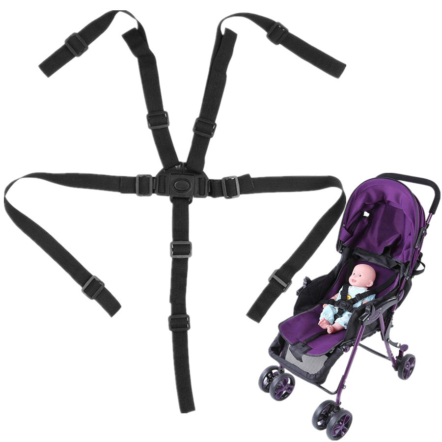 Stroller five-point safety belt children's stroller 5-point strap baby dining chair bicycle seat safety belt