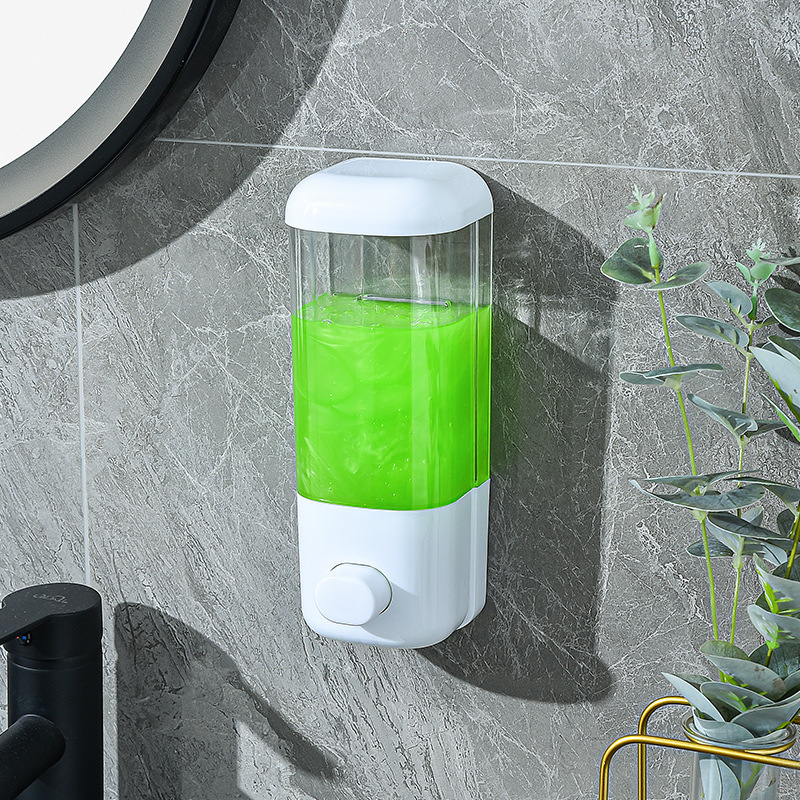 Punch-free Wall-mounted Soap Dispenser Non-marking Fixed Hotel Press Shampoo Bath Cream Soap Dispenser Bathroom