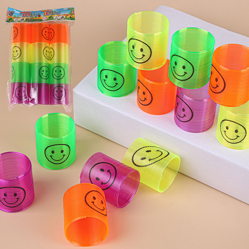 Cross-border rainbow circle wholesale mini small size rainbow circle toys children spring circle stall toys small gift toys