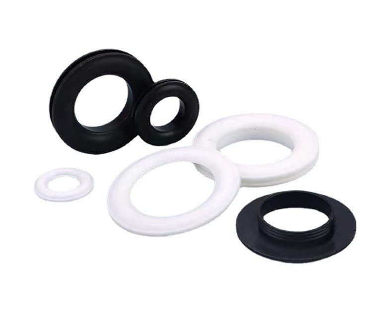 Plastic Air Eye Button Nylon Hand Press Hand Press Black and White Round Hollow Shoe Box Handbag Eye Bag Decorative Buckle