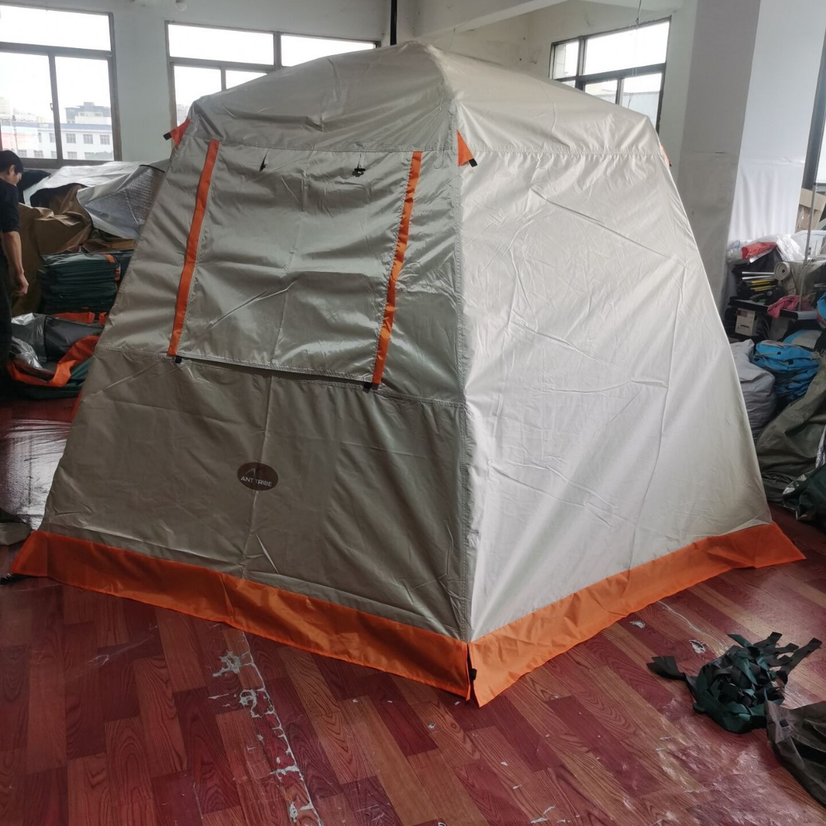Outdoor full-automatic tent 5-8 people camping 3-4 people rainproof thickened hexagonal aluminum pole outdoor camping double-layer camping