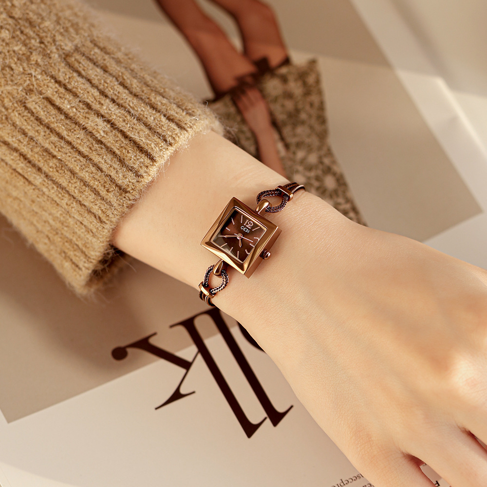 Watch 2024 new simple elegant watch women's ins niche design bracelet watch square watch