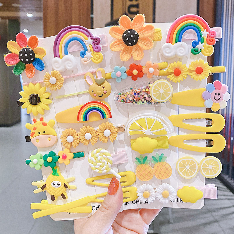 Children's Cute Cartoon Hairpin South Korea Jewelry Princess Headwear Girls' Little Girl Side Clip BB Hairpin Baby Hair Accessories