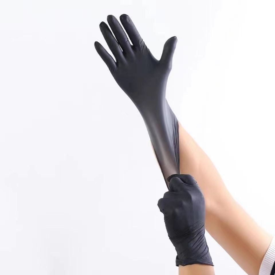 Wholesale labor protection disposable nitrile latex gloves food grade dining kitchen dishwashing thickened durable oil-proof waterproof