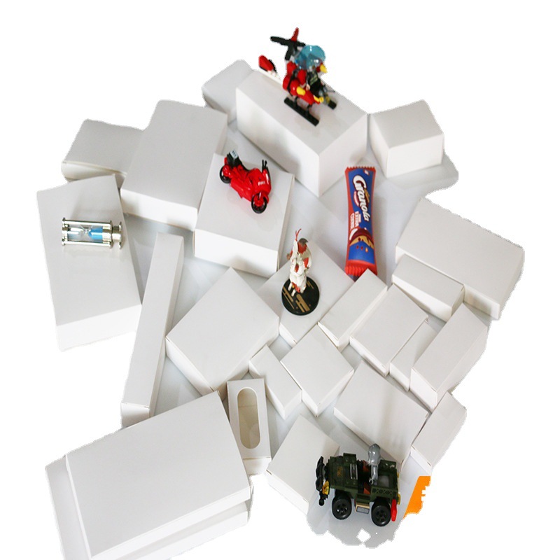 Spot Universal long small white box cosmetic box white cardboard box small color box carton printing