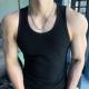 Men's Vest Thickened Thick Threaded Vest 2*2 Men's American Sports Vest Hip-hop Slim Sweat Absorbing Base Shirt