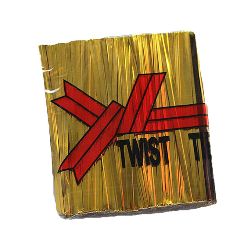 Factory wholesale color tie gold wire tie wedding gift box bread bag lollipop packaging gold silver wire tie