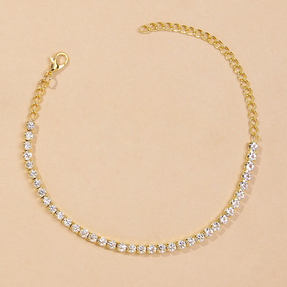 Cross-border simple rhinestone single-row bracelet versatile exquisite claw inlaid bracelet shiny accessories braclet06