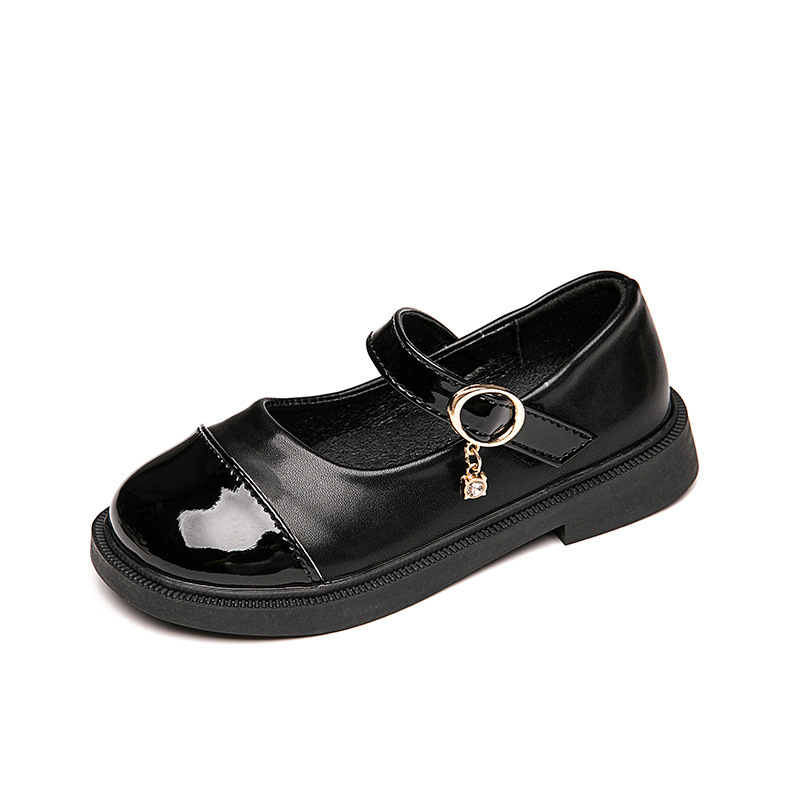 Girls' Leather shoes 2024 Spring and Autumn new children's black princess shoes British style children's girls' shoes wholesale