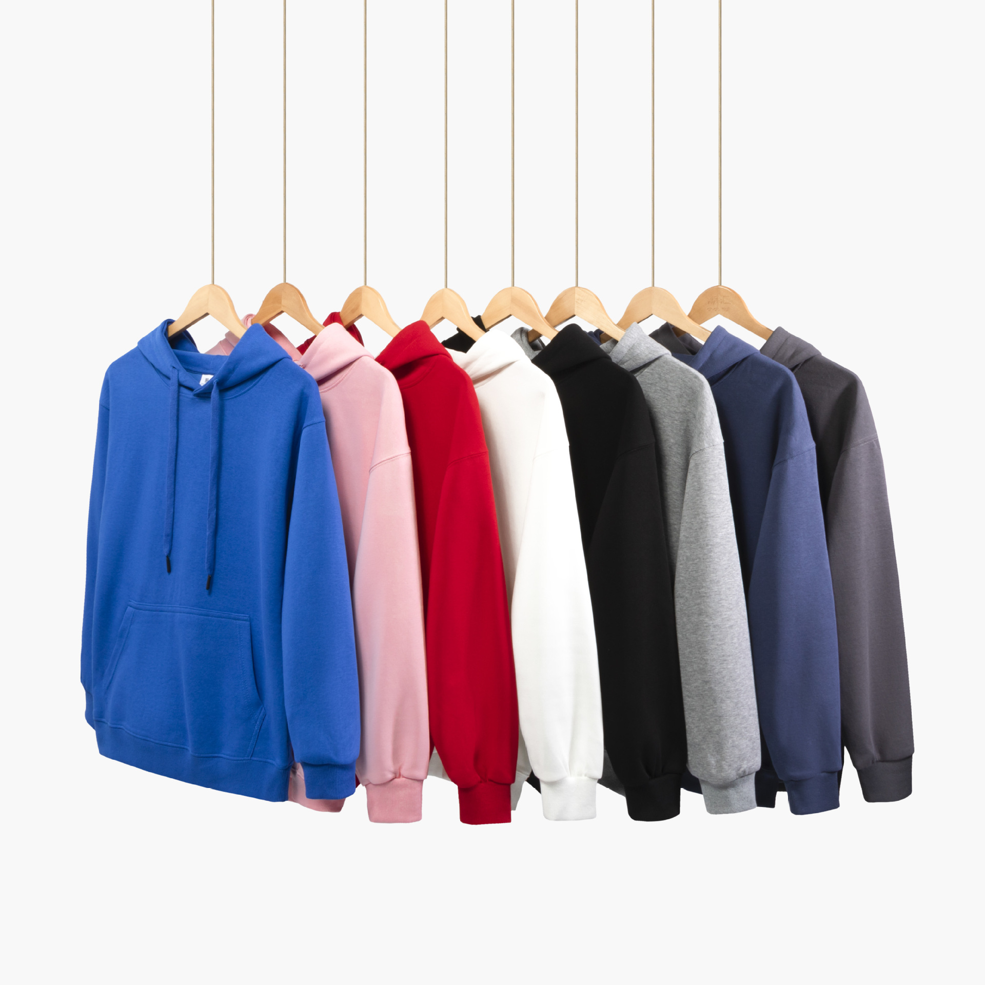 Autumn New 320g fashion brand loose sports casual men's and women's same drop-shoulder hooded mixed cotton double-sided long-sleeved sweater